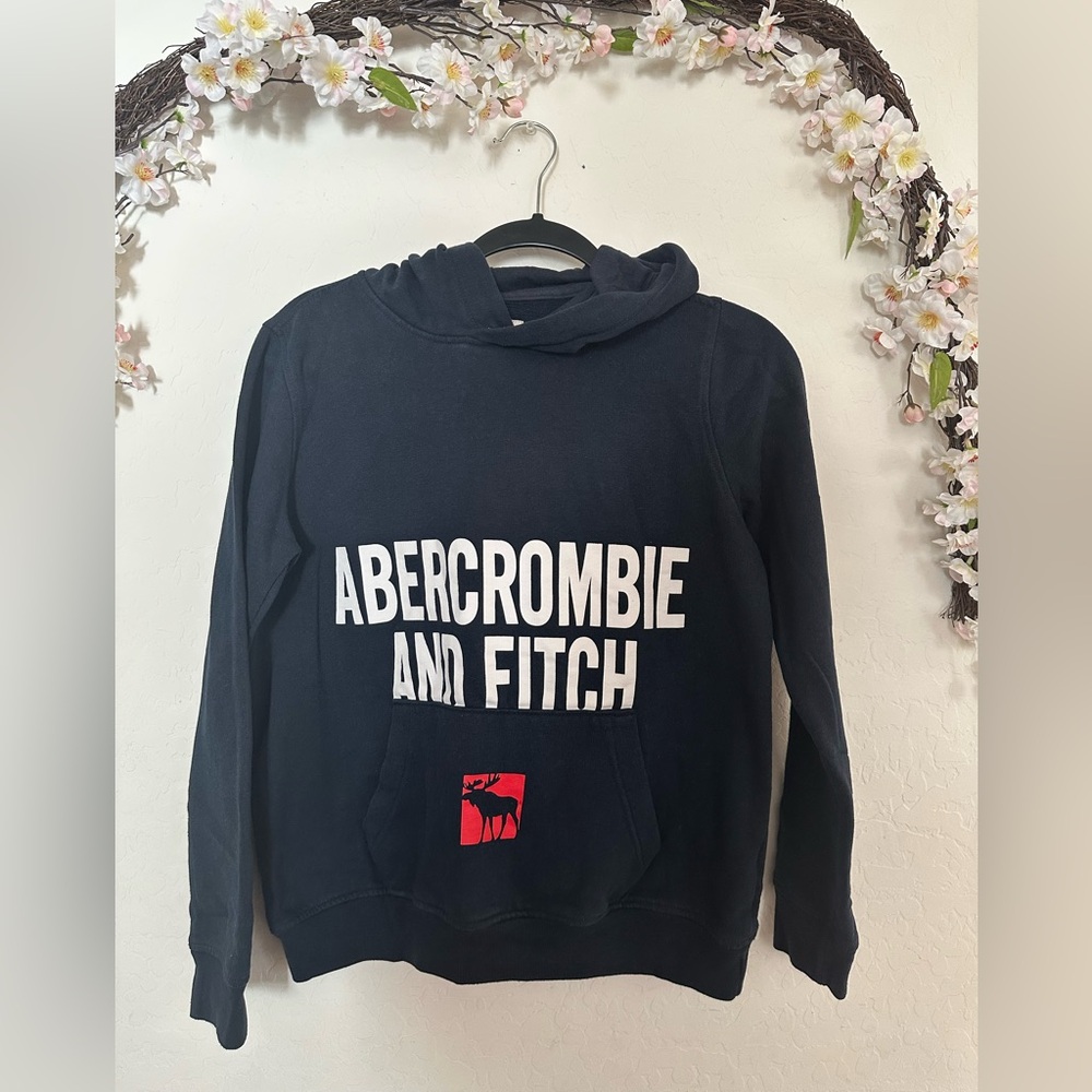 Abercrombie & Fitch Dark Blue Sweatshirt with Red Moose